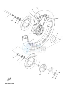 XT660ZA XT660Z ABS TENERE (2BE3 2BE3 2BE3) drawing FRONT WHEEL