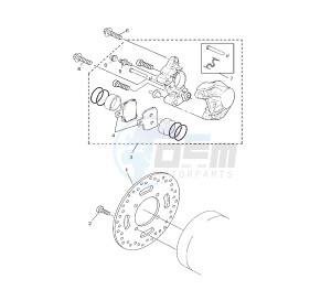 YP R X-MAX 125 drawing REAR BRAKE CALIPER