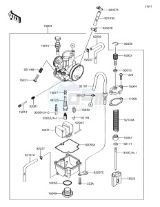 KX85 KX85CGF EU drawing Carburetor