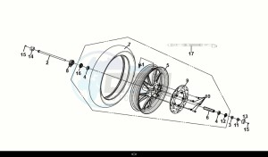 SYMPHONY ST 50 (XL05W1-EU) (E5) (M1) drawing FRONT WHEEL