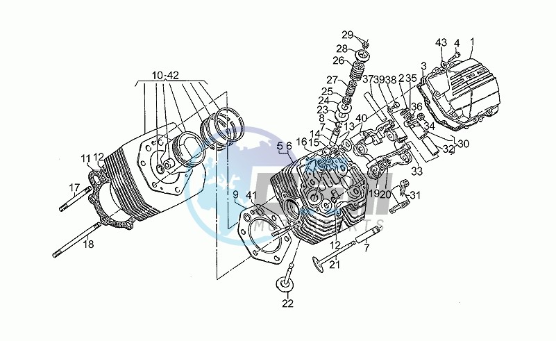 Cylinder - head - piston