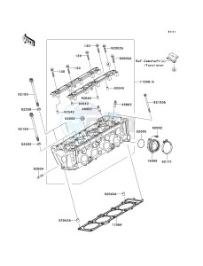 ZR 1000 B [Z1000 EUROPEAN] (B7F-B9F) B7F drawing CYLINDER HEAD