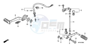 CB600FA Australia - (U) drawing PEDAL