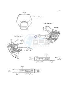 KLX 300 A [KLX300R] (A7-A9) [KLX300R] drawing DECALS-- KLX300-A7- -