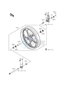 NINJA_300_ABS EX300BDF XX (EU ME A(FRICA) drawing Front Hub