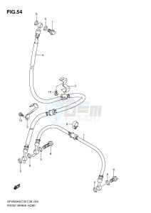 SFV650 (E3-E28) Gladius drawing FRONT BRAKE HOSE (SFV650K9 L0)