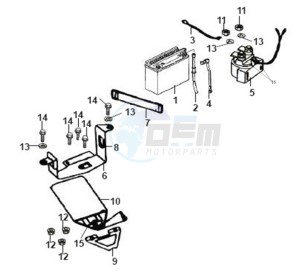 XS-125-K drawing BATTERY - BATTERY HOLDER