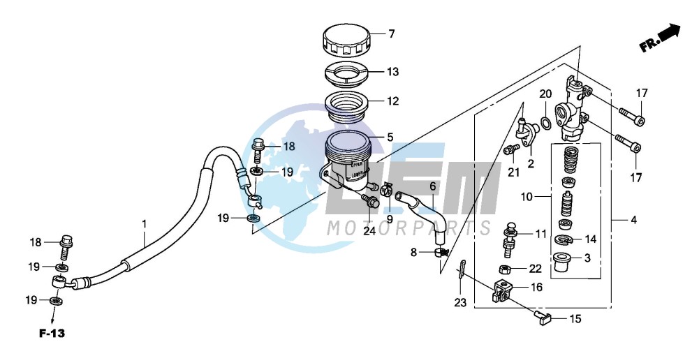 REAR BRAKE MASTER (CBF600S8/N8)