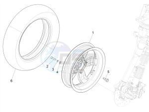 PRIMAVERA 50 4T-3V NOABS E4 (EMEA) drawing Front wheel