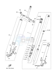 MTN1000 MT-10 MT-10 (B677) drawing FRONT FORK