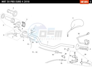 MRT-50-PRO-E4-SM-SUIZA-FREE-JUMP-BLUE-E4-SM drawing HANDLEBARS