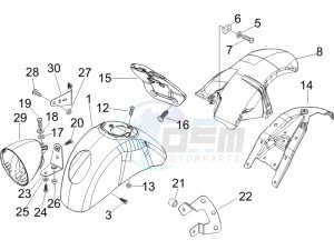 GTV 250 ie drawing Wheel housing - Mudguard