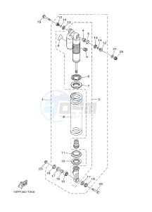 YZ125 (1SRT) drawing REAR SUSPENSION