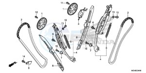 VFR1200XDE CrossTourer - VFR1200X Dual Clutch 2ED - (2ED) drawing CAM CHAIN/TENSIONER