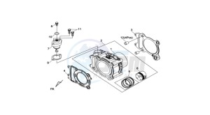 MAXSYM 400 EFI drawing CYLINDER MET PISTON