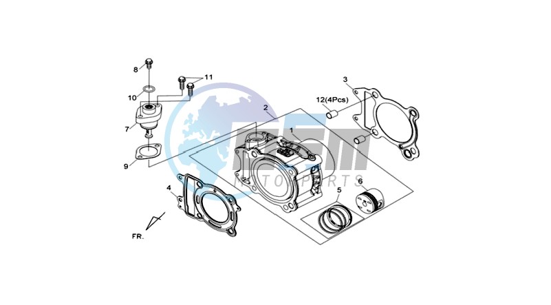 CYLINDER MET PISTON