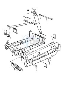 A100 (K-L-M-N-4) drawing REAR SWINGING ARM