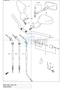 GSF1200 (E2) Bandit drawing HANDLEBAR