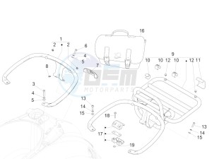 SUPER GTS 125 4T IE ABS-NOABS E3 (EMEA) drawing Rear luggage rack