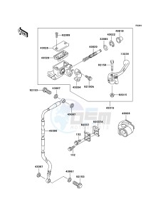 KX65 KX65-A6 EU drawing Front Master Cylinder