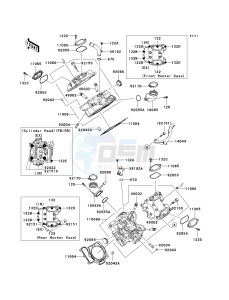 KSV 700 B [KFX 700] (B6F-B9F) B8F drawing CYLINDER HEAD