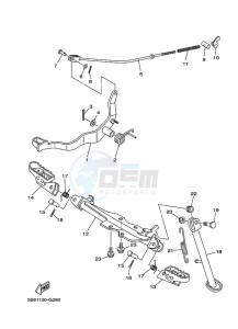 TT-R110E (B51K) drawing STAND & FOOTREST