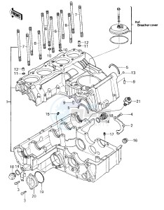 KZ 750 E (E1) drawing CRANKCASE -- 80 KZY 50-E1- -