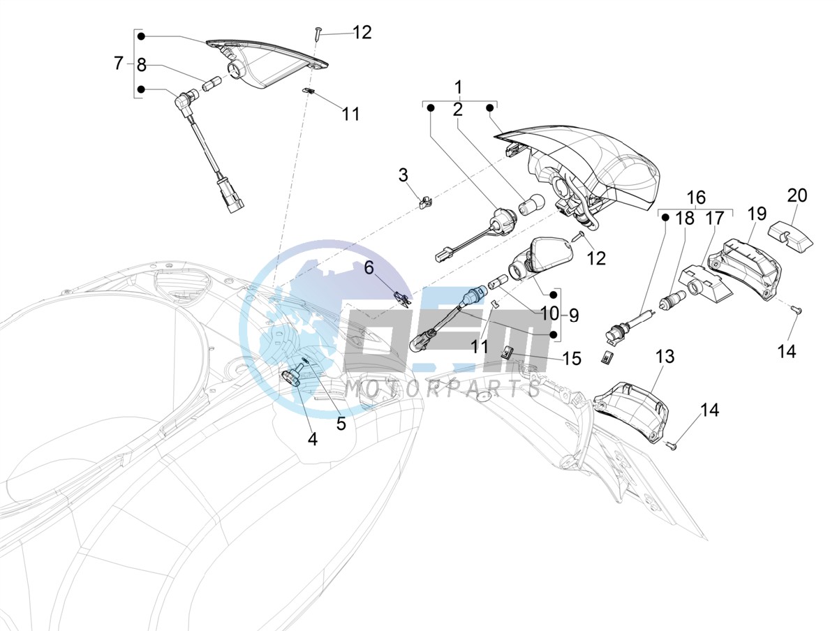 Rear headlamps - Turn signal lamps