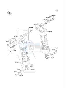 VN 750 A [VULCAN 750] (A6F) A6F drawing SUSPENSION_SHOCK ABSORBER