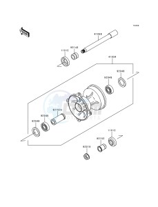 KX 250 L [KX250] (L2) [KX250] drawing FRONT HUB