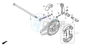 CRF80F 100 drawing REAR BRAKE PANEL