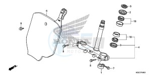 CRF150RBD CRF150RB Europe Direct - (ED) drawing STEERING STEM