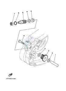 DT125 (3TTX) drawing TACHOMETER GEAR