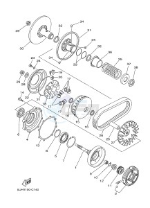 YFM350A YFM350TE GRIZZLY 350 2WD (B142 B143 B144) drawing CLUTCH