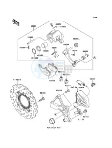 VERSYS KLE650B7F GB XX (EU ME A(FRICA) drawing Rear Brake