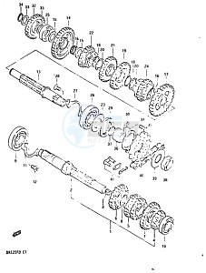 DR125S (Z-D) drawing TRANSMISSION