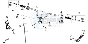 GTS 125I ABS-SNS EURO4 L7 drawing STEERING / BRAKE LEVERS CPL.  L/R