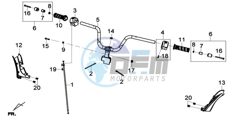 STEERING / BRAKE LEVERS CPL.  L/R