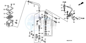 CBR600RAA F / CMF drawing REAR BRAKE MASTER CYLINDER (CBR600RA)