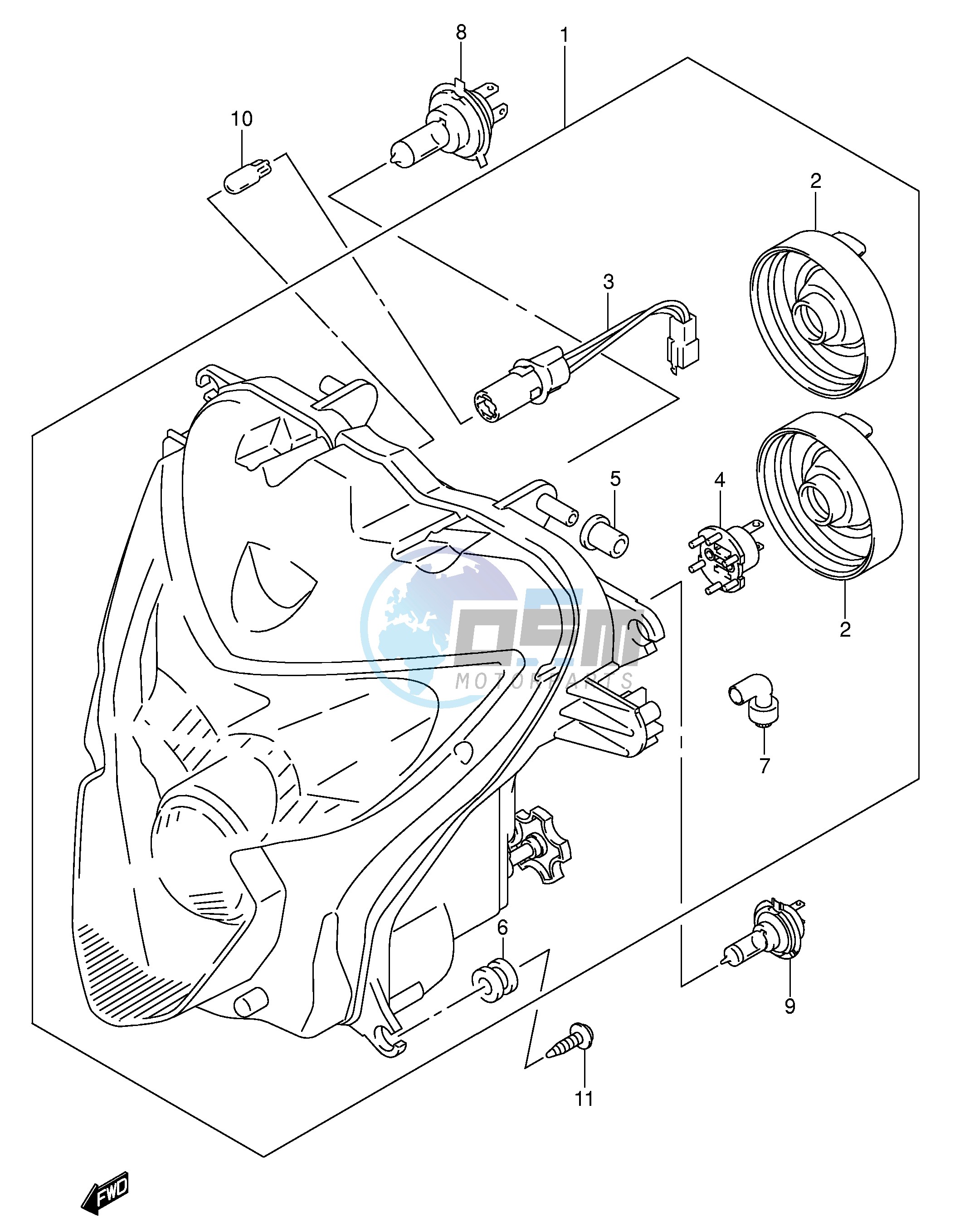 HEADLAMP (E2,E19)