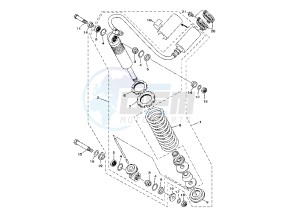 YFM X WARRIOR 350 drawing REAR SUSPENSION