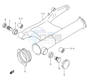 VL1500 (E2) drawing REAR SWINGING ARM