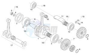 MX 125 supermotard drawing Crankshaft - Balance shaft