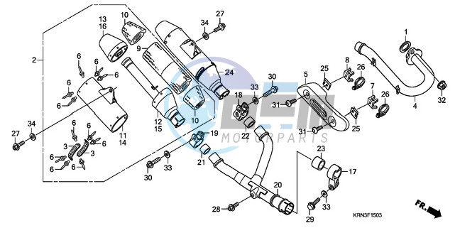 EXHAUST MUFFLER (CRF250R7/8/9)