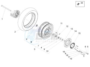 V9 Bobber 850 (APAC) drawing Rear wheel