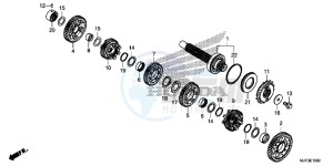 CRF1000DG CRF1000 - Africa Twin - Dual Clutch Europe Direct - (ED) drawing TRANSMISSION (COUNTERSHAFT) (CRF1000D)