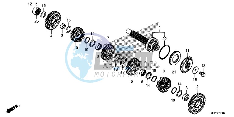 TRANSMISSION (COUNTERSHAFT) (CRF1000D)