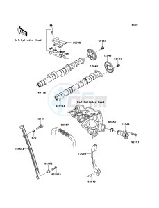 NINJA ZX-6R ZX600RBF FR GB XX (EU ME A(FRICA) drawing Camshaft(s)/Tensioner