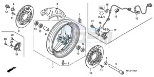 CBR1000RRA BR / HRC drawing FRONT WHEEL