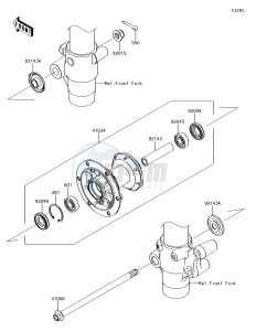 KX85 KX85CEF EU drawing Front Hub